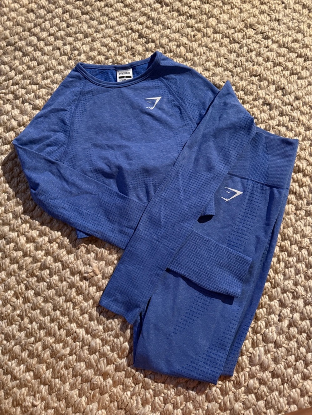 Gymshark Blue Seamless Workout Set